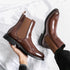 Elegant Genuine Leather Ankle Boots for Men - Stylish Casual Business Footwear